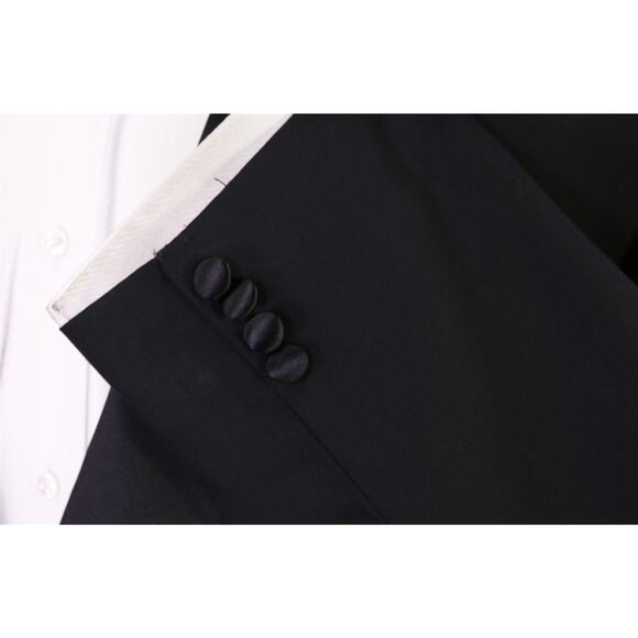 Jos A Bank Black Tuxedo Formal 1-Btn Wool Suit Men's 50R - Picture 6 of 9